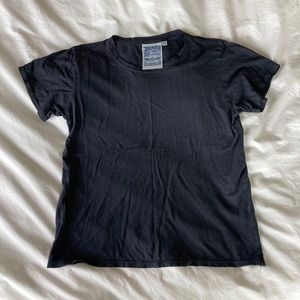 Jungmaven Ojai Cropped Black Tee